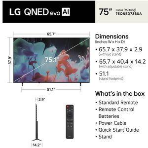 LG - 75" Class QNED73B Series QNED AI Mini LED 4K UHD Smart webOS TV, , hires