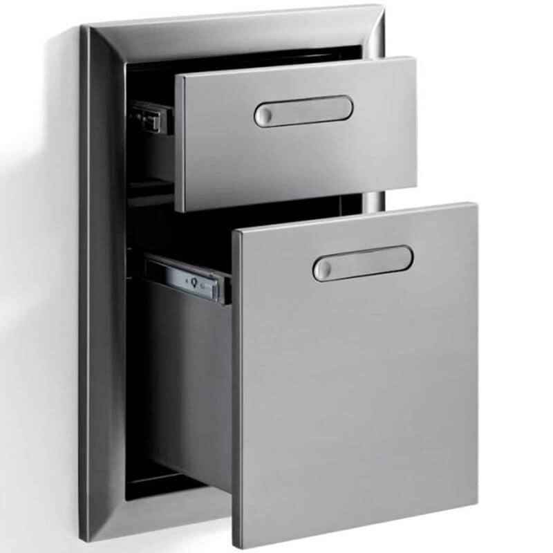 Lynx Ventana 16 in. Double Access Drawers - Stainless Steel, , hires