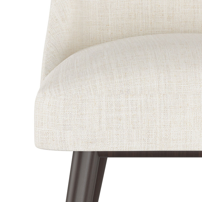 Skyline Furniture Modern Mid Century Counter Stool in Linen Fabric - Talc, Talc, hires