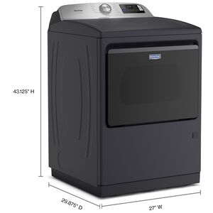 Maytag Pet Pro 27 in. 7.4 cu. ft. Smart Gas Dryer with Sensor Dry, Sanitize & Steam Cycle - Midnight Steel, Midnight Steel, hires