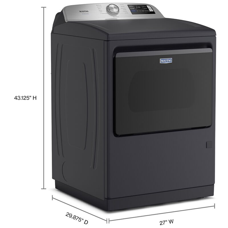 Maytag Pet Pro 27 in. 7.4 cu. ft. Smart Gas Dryer with Sensor Dry, Sanitize & Steam Cycle - Midnight Steel, Midnight Steel, hires