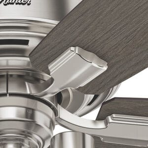 Hunter Bennett 52 in. 3-Light Ceiling Fan with LED Light Kit and Handeld Remote - Brushed Nickel, Brushed Nickel, hires