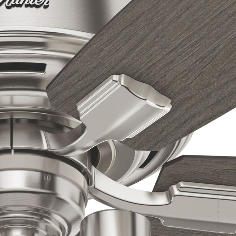 Hunter Bennett 52 in. 3-Light Ceiling Fan with LED Light Kit and Handeld Remote - Brushed Nickel, Brushed Nickel, hires