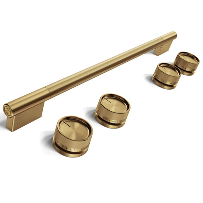 KitchenAid Handle and Knob Hardware Accessory Kit for Slide-In Convection Range - Brass, , hires