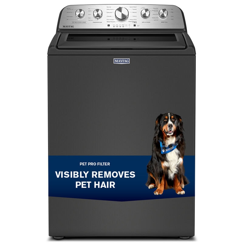 Maytag Pet Pro 27 in. 4.8 cu. ft. Top Load Washer - Volcano Black, Volcano Black, hires