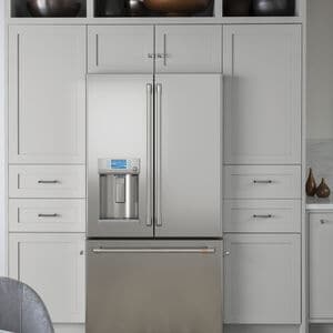 Cafe 36 in. 27.8 cu. ft. Smart French Door Refrigerator with Ice & Water Dispenser - Stainless Steel, Stainless Steel, hires