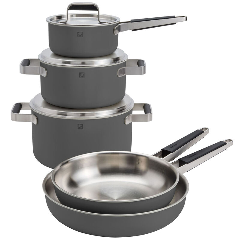 ZWILLING Pure 8-pc Stainless Steel Cookware Set - Gray, Gray, hires