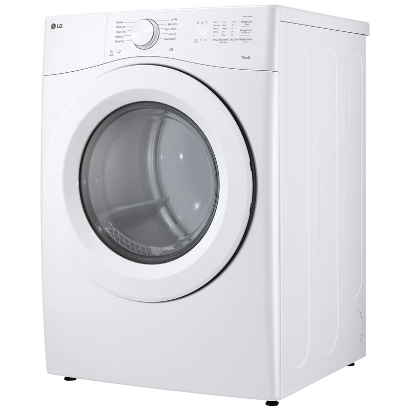 LG 27 in. 7.4 cu. ft. Smart Stackable Electric Dryer with Sensor Dry & AI Dry - White, , hires