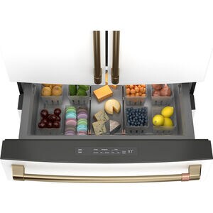 Cafe 36 in. 28.7 cu. ft. Smart 4-Door French Door Refrigerator with Internal Water Dispenser - Matte White, , hires