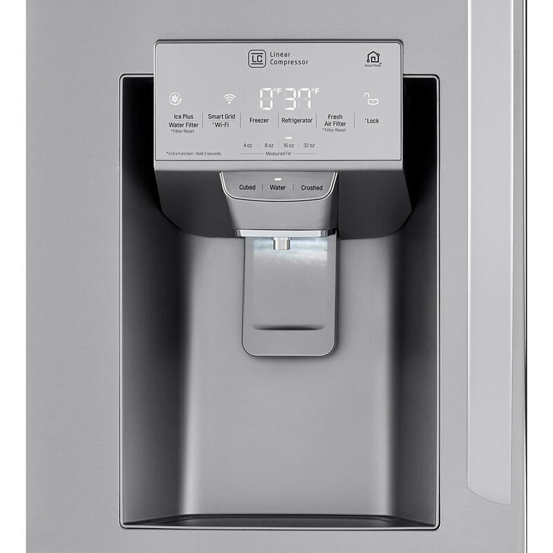 LG 36 in. 29.5 cu. ft. Smart 4-Door French Door Refrigerator with Ice & Water Dispenser - PrintProof Stainless Steel, PrintProof Stainless Steel, hires