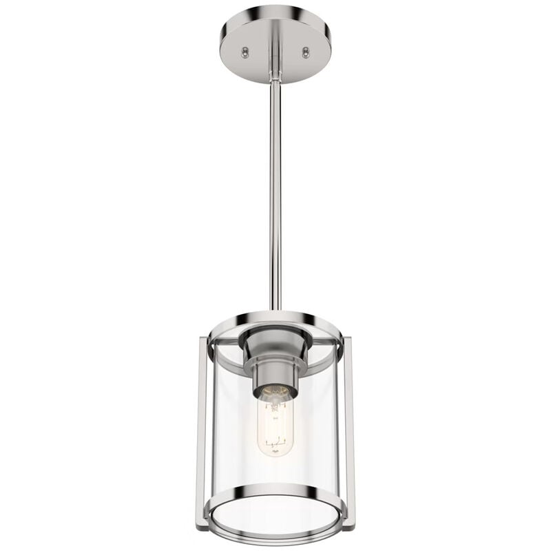 Hunter Astwood 11.5 in. Pendant with Clear Glass - Brushed Nickel, , hires