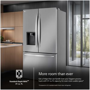 LG 36 in. 30.7 cu. ft. Smart French Door Refrigerator with Ice & Water Dispenser - PrintProof Stainless Steel, , hires