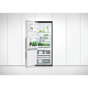 Fisher & Paykel Series 5 25 in. 13.5 cu. ft. Left-Hinged Smart Counter Depth Bottom Freezer Refrigerator - Stainless Steel, , hires