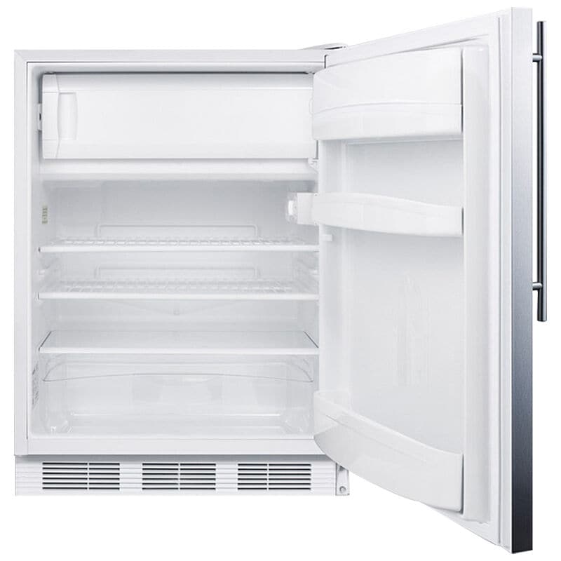 Summit 24 in. 5.1 cu. ft. ADA Compliant Undercounter Refrigerator with Professional Handle & Factory Installed Lock - Stainless Steel, , hires