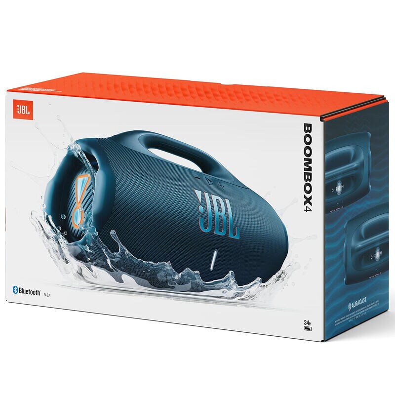 JBL BOOMBOX 4 Portable Waterproof Speaker with Massive Pro Sound - Blue, Blue, hires
