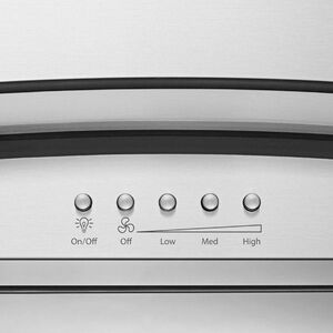 Whirlpool 36 in. Chimney Style Range Hood with 3 Speed Settings, Convertible Venting & LED Light - Stainless Steel, , hires