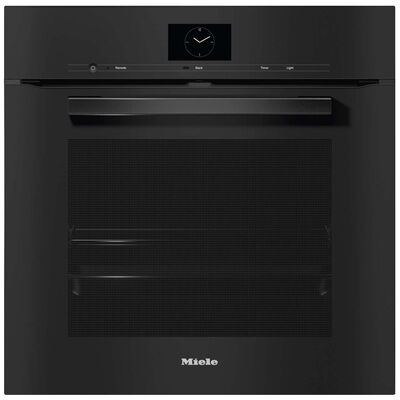 Miele VitroLine Series 24 in. 2.9 cu. ft. Electric Smart Wall Oven with Standard Convection & Self Clean - Obsidian Black | H7660BPOBSW