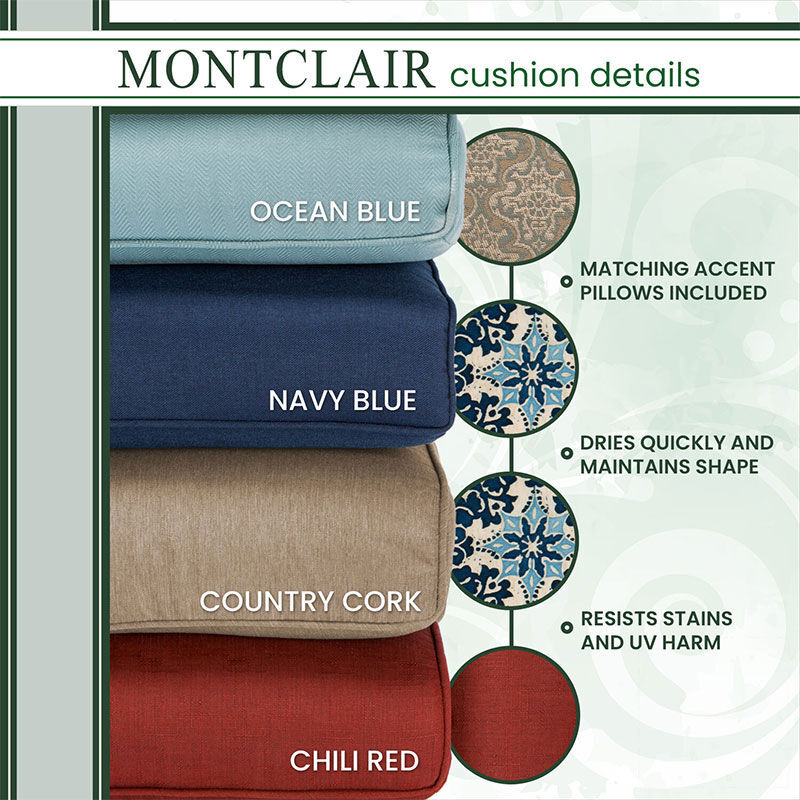 Hanover Montclair 3-Piece High-Dining Set in Chili Red with 2 Swivel Chairs and a 33-Inch Square Table - Chile Red/Brown, , hires