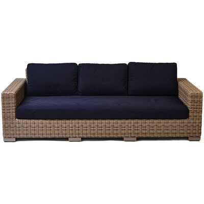 Marie Albert Home Rutherford Rattan Outdoor Sofa - Navy Blue/Brown | 2107-R89F118