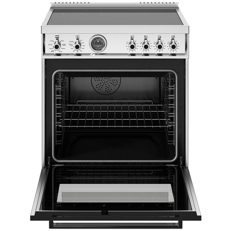 Bertazzoni Professional Series 30 in. 4.6 cu. ft. Air Fry Dual Convection Electric Range with 4 Induction Burners - Stainless Steel, , hires