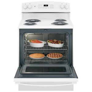 GE 30 in. 5 cu. ft. Electric Range with Coil Burners - White, White, hires