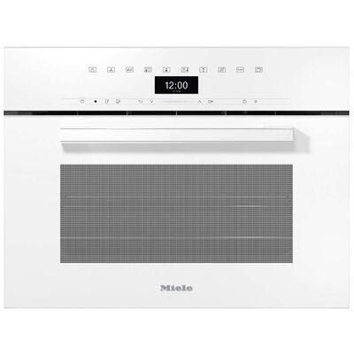 Miele VitroLine Series 24 in. 1.5 cu. ft. Electric Smart Wall Oven with Standard Convection - White | DGC7440BW