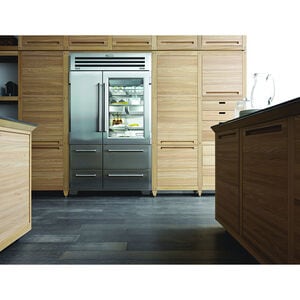 Sub-Zero Pro 48 in. 30.4 cu. ft. Built-In Smart Counter Depth 6-Door Side-by-Side Refrigerator with Glass Door & Ice Maker - Stainless Steel, , hires