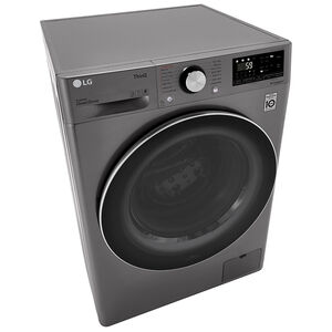LG 24 in. 2.4 cu. ft. Electric All-in-One Front Load Washer-Dryer Combo with Sensor Dry & Wrinkle Care - Graphite Steel, Graphite Steel, hires