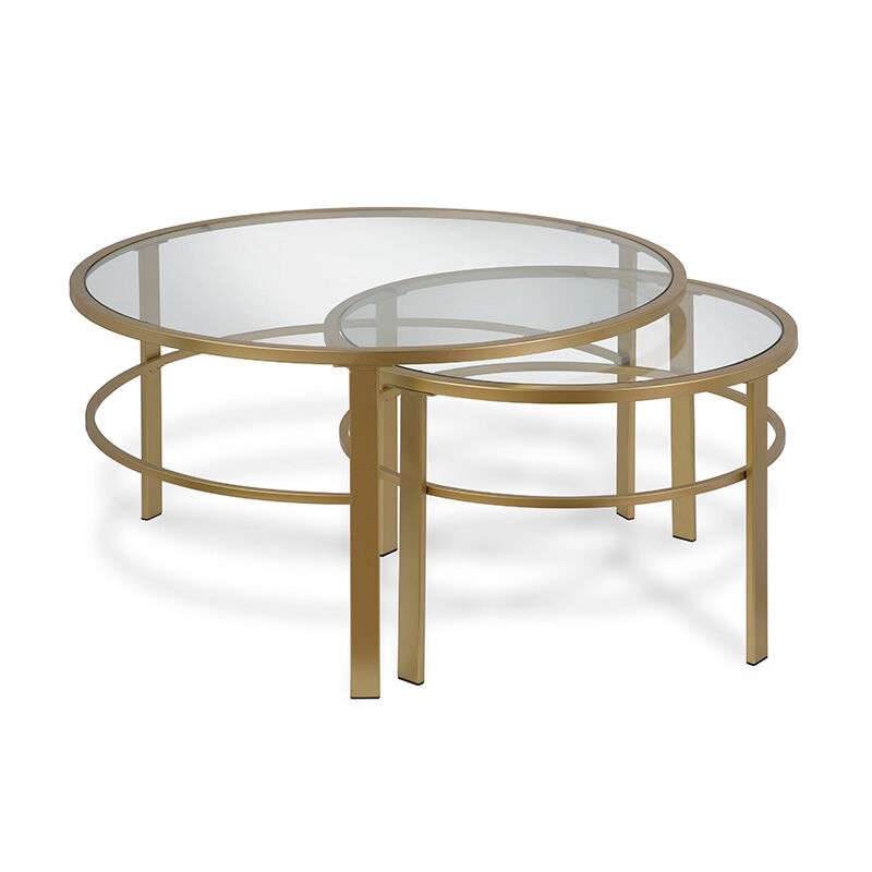 Hudson & Canal Gaia Nesting Table - Gold, , hires