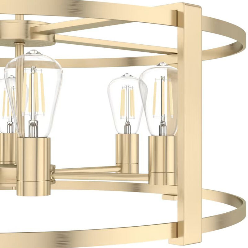 Hunter Astwood Alturas Gold 6 Light Chandelier Ceiling Light, , hires