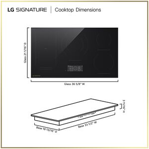 LG SIGNATURE 36 in. 5-Burner Smart Induction Cooktop with Simmer Burner & Power Burner - Black, , hires