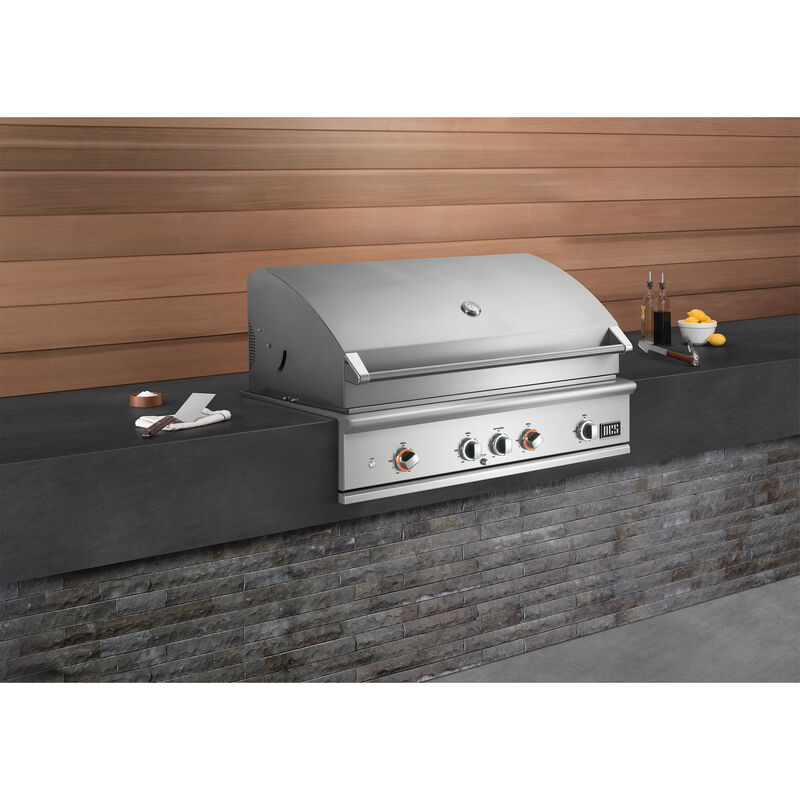 DCS Series 9 48 in. 3-Burner Built-In Natural Gas Grill with Rotisserie, Sear Burner & Smoke Box - Stainless Steel, , hires