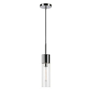 Hudson & Canal Lance 3.5 in. Pendant with Clear Glass - Polished Nickel, , hires