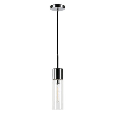 Hudson & Canal Lance 3.5 in. Pendant with Clear Glass - Polished Nickel | PD0302