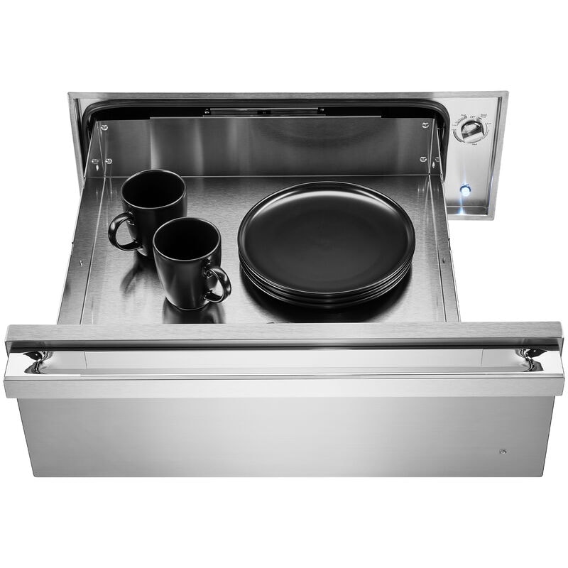 JennAir Noir 27 in. 1.5 cu. ft. Warming Drawer with Humidity Control - Stainless Steel, , hires