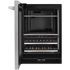 JennAir Rise Series 24 in. 5.0 cu. ft. Built-In Beverage Center with Fixed Shelves & Digital Control - Stainless Steel, , hires