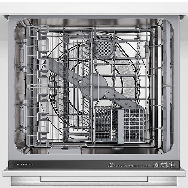 Fisher & Paykel Series 11 24 in. Smart Double Drawer with Top Control & 44 dBa Sound Level - Custom Panel Ready, , hires