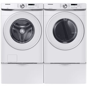 Samsung 27 in. 4.5 cu. ft. Smart Stackable Front Load Washer with 10 Wash Programs, 6 Wash Options & Self Clean - White, White, hires