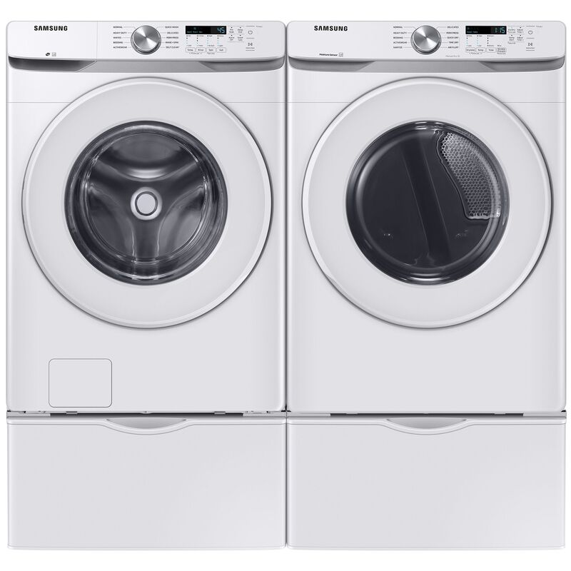 Samsung 27 in. 4.5 cu. ft. Smart Stackable Front Load Washer with 10 Wash Programs, 6 Wash Options & Self Clean - White, White, hires