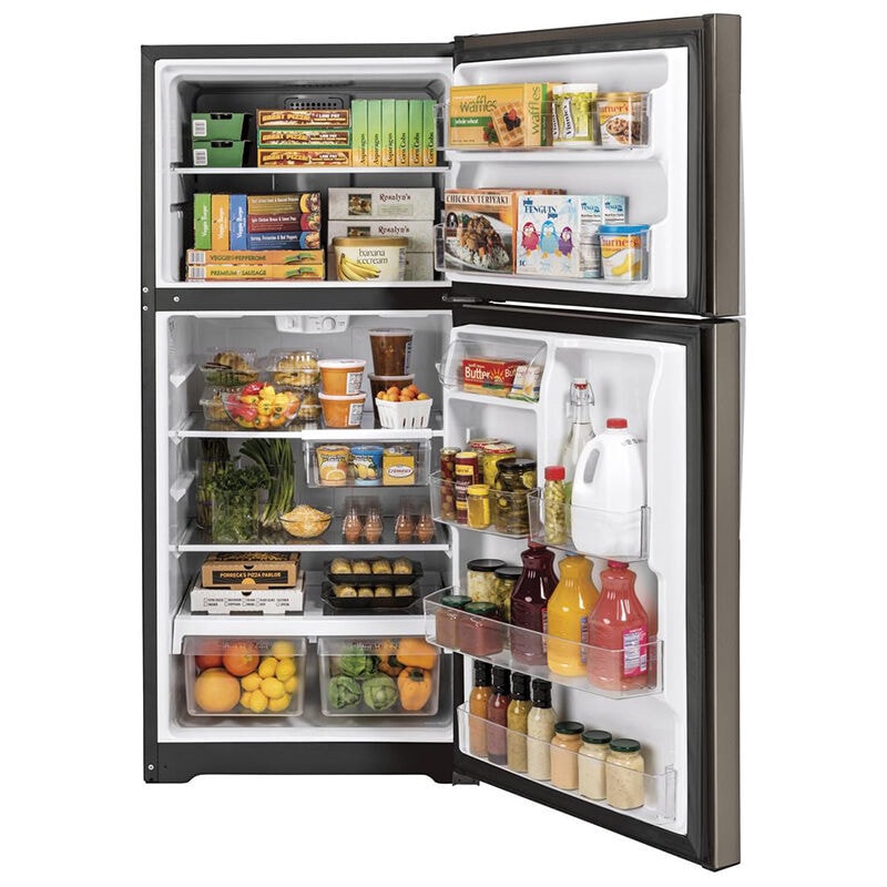 GE 33 in. 21.9 cu. ft. Garage Ready Top Freezer Refrigerator - Fingerprint Resistant Slate, Slate, hires