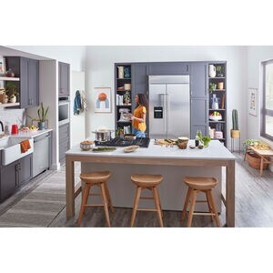 KitchenAid 48 in. 29.4 cu. ft. Built-In Counter Depth Side by Side Refrigerator with Ice & Water Dispenser - Stainless Steel, Stainless Steel, hires