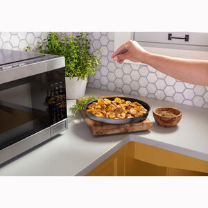 GE 21 in. 1.0 cu. ft. Countertop Microwave with Air Fry, Broil and Crisper Pan - Stainless Steel, , hires