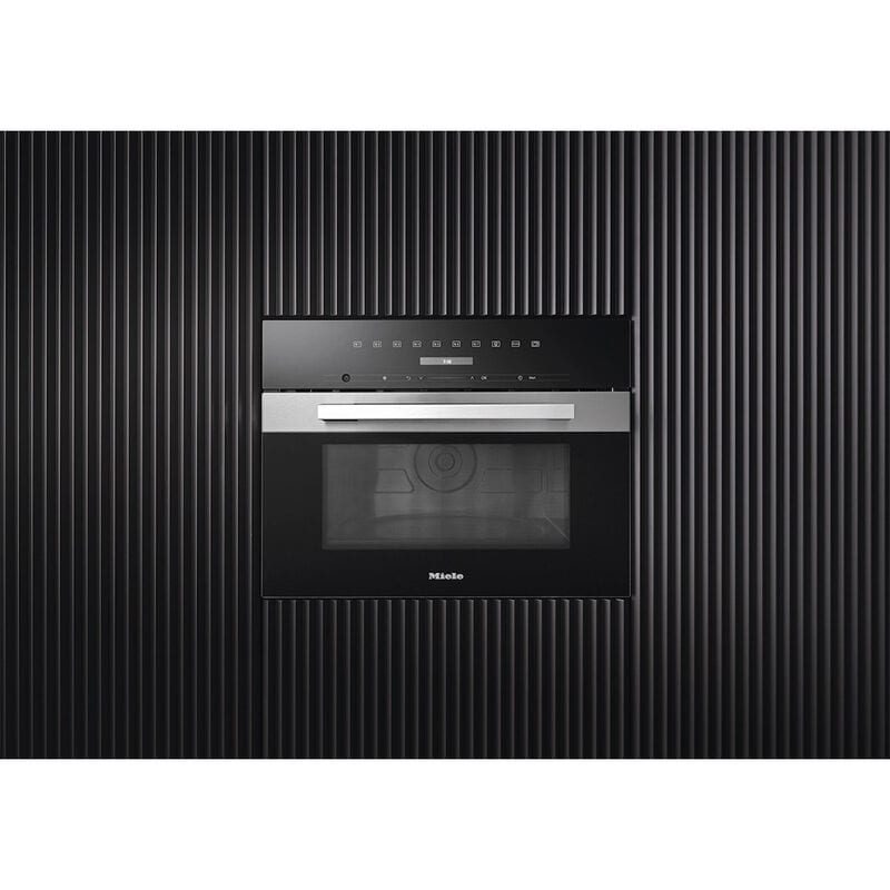 Miele 24 in. 1.6 cu. ft. 900W Built-In Microwave with Sensor Cooking - Clean Steel, , hires