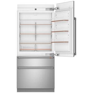 Cafe 36 in. 20.1 cu. ft. Built-In Smart Counter Depth Bottom Freezer Refrigerator with Ice Maker - Stainless Steel, , hires