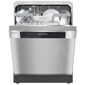 Miele 24 in. Smart Built-In Dishwasher with Digital Control, 46 dBA Sound Level, 13 Place Settings, 8 Wash Cycles & Sanitize Cycle - Stainless Steel, , hires
