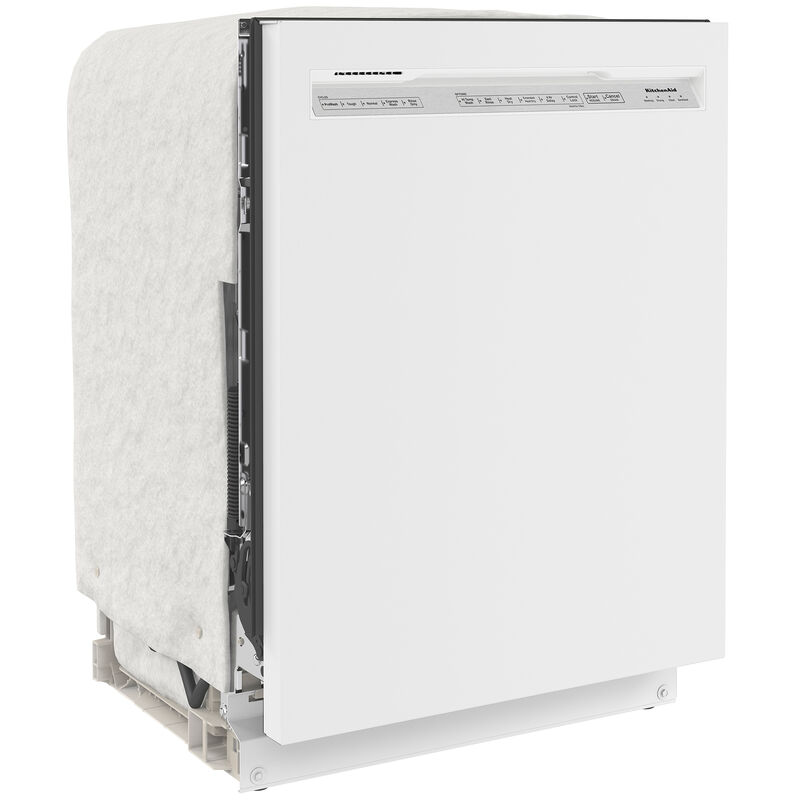 KitchenAid 24 in. Front Control Dishwasher with 39 dBa Sound Level, 3rd-Rack & Pocket - White, White, hires