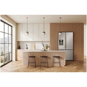 Sharp 36 in. 28.9 cu. ft. Garage-Ready French Door Refrigerator with Ice & Water Dispenser - Stainless Steel, , hires