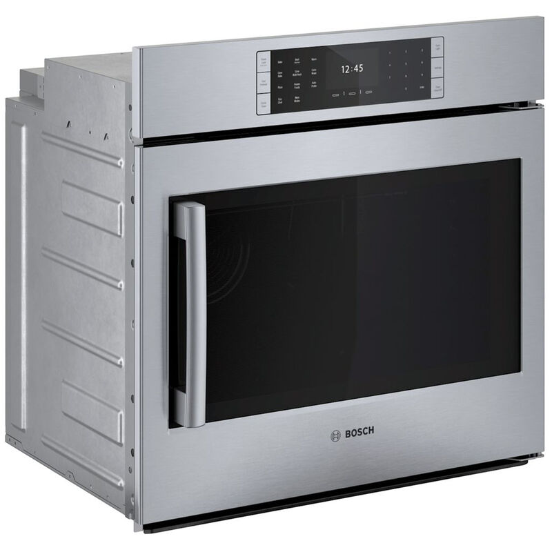 Bosch Benchmark Series 30 in. 4.6 cu. ft. Electric Single Wall Oven with True European Convection - Stainless Steel, , hires