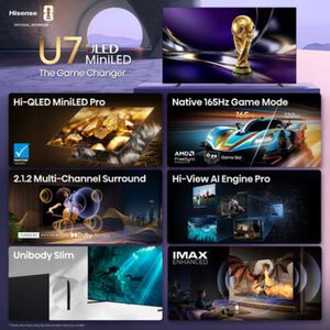 Hisense - 100" Class U7 Series ULED Mini-LED 4K UHD Smart Google TV, , hires