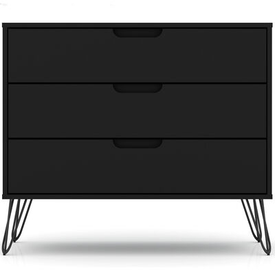 Manhattan Comfort Rockefeller Mid-Century Modern Dresser - Black | 103GMC2